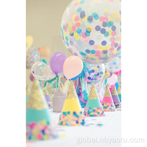 China clear silver and gold confetti latex nitrile balloons Supplier